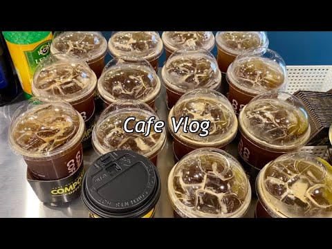 Eng sub) 카페알바 브이로그 cafe vlog | 컴포즈커피 알바 | 단체주문 | 카페 사장 창업
