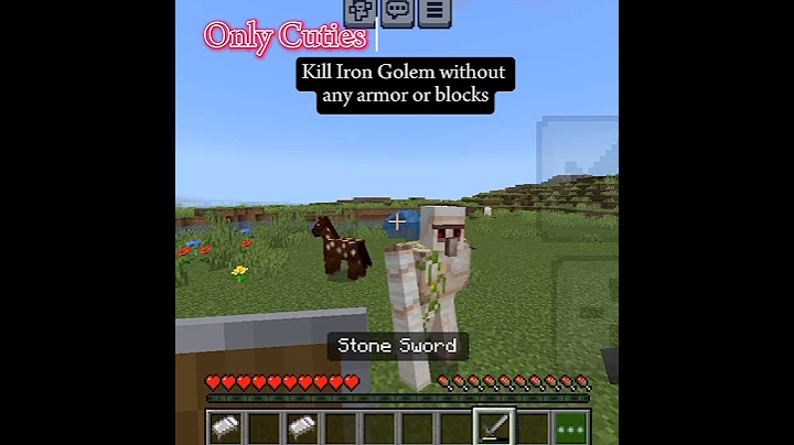 Minecraft kill Iron Golem #trending #shorts