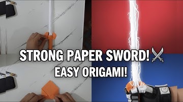 Make a Paper Sword That’s Actually Strong! ⚔️ Easy Origami Sword Tutorial for Beginners