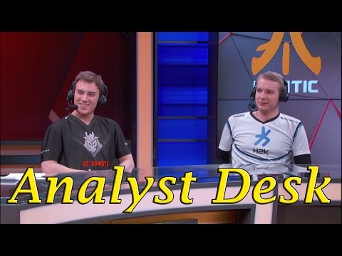 Perkz and Jankos on the analyst desk
