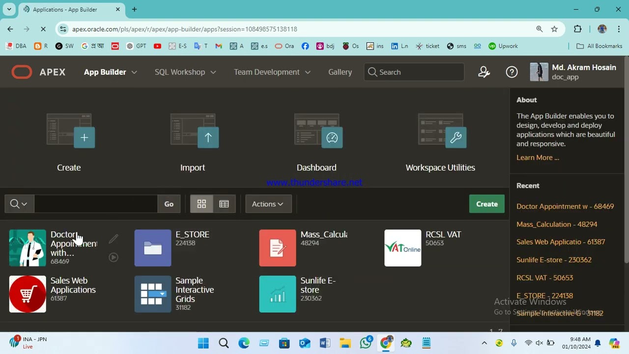 How to create and access user in oracle apex to easy way.