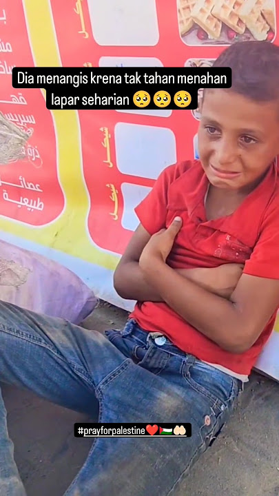 Anak Palestina Menangis Tak Menahan Lapar 🥺 #prayforpalestine#shorts