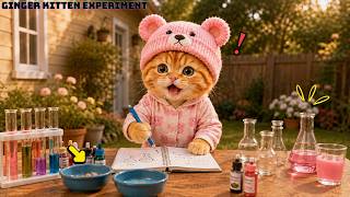 Ginger Kitten’s Color Experiment | Hot vs. Cold Water! Which One Spreads the Color Faster 🧪 #viral
