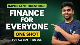 Finance For Everyone – One Shot🔥 | DU SOL Value Addition Course | 100% Exam Focus ✅#du_sol 