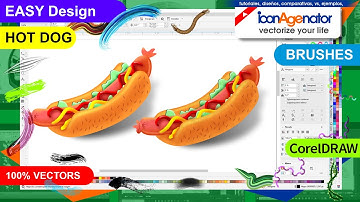 How to do HOT DOG DESIGN with CorelDRAW DISEÑO Create HOT DOG