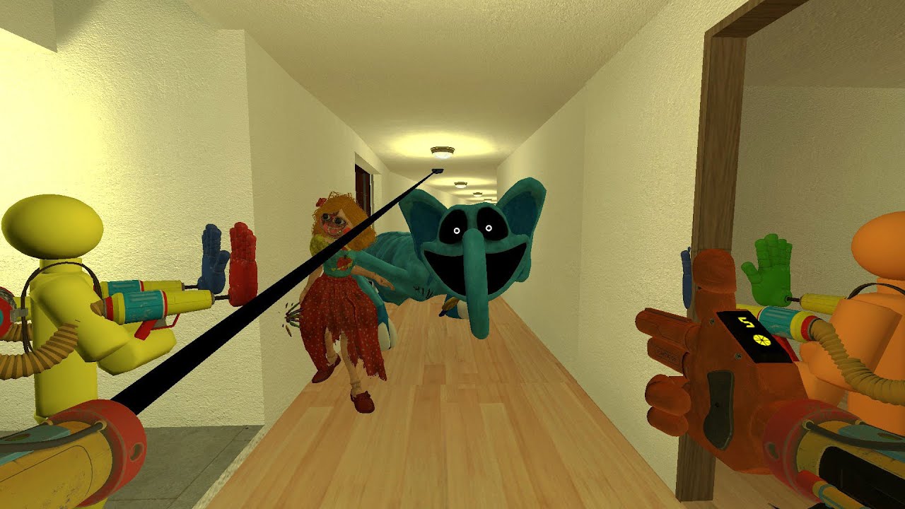 NEW MONSTER! Bubba Bubbaphant & Miss Delight Chase 100 Players in Garry's Mod Gmod