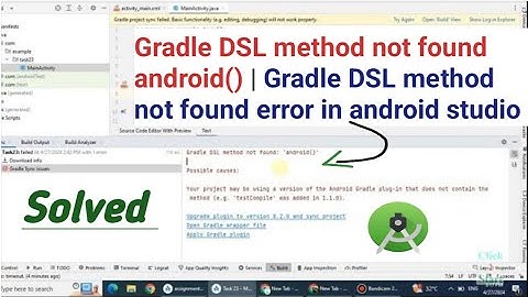 Gradle DSL method not found android() | Gradle DSL method not found error in android studio