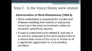 OSHA 300 Log Training