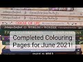 Completed Colouring Pages for June 2021! | Adult Colouring