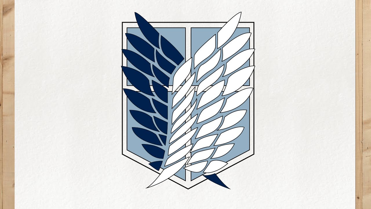 Como dibujar el LOGO DE LA LEGIÓN DE RECONOCIMIENTO (Attack on Titan