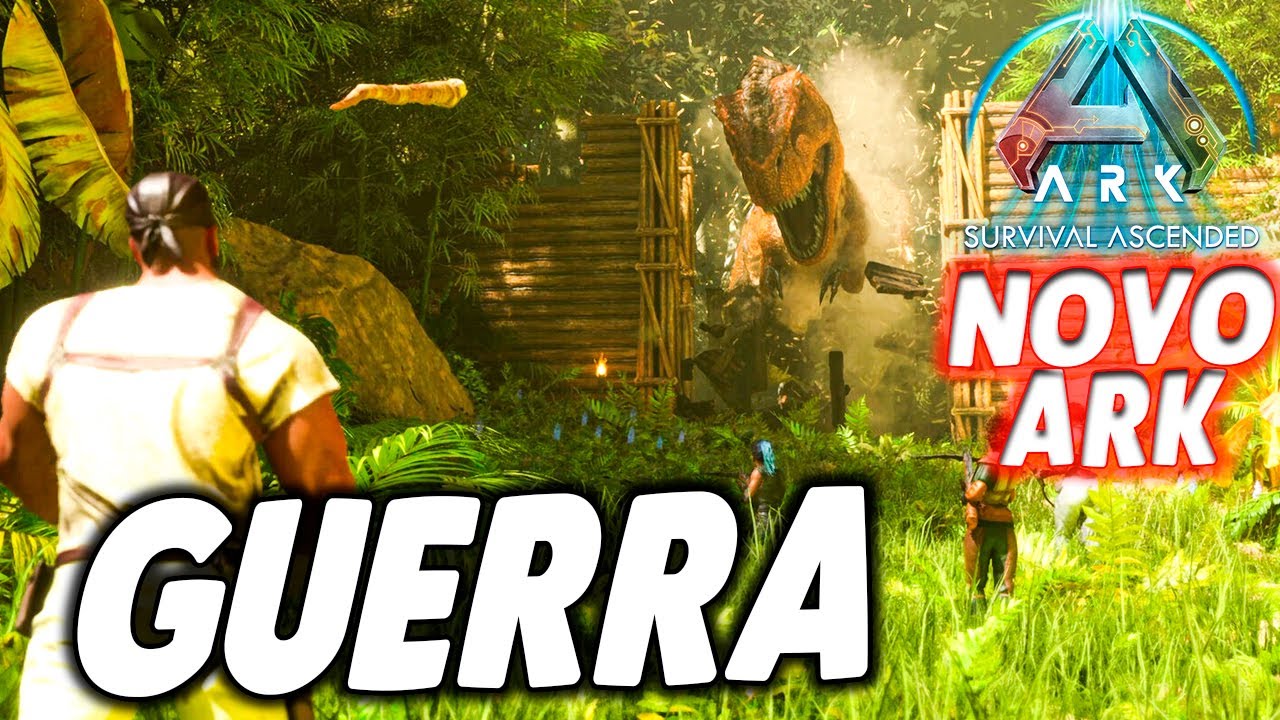 GUERRA CONTRA DINOSSAUROS NO NOVO ARK - ARK SURVIVAL ASCENDED ASA #03 ...