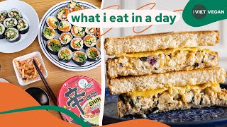 what i eat in a day as a new mom // mayo udon, chickpea tuna melt, kimbap // vegan by The Viet Vegan 25,621 views 2 years ago 15 minutes