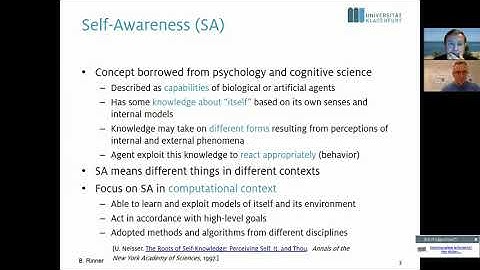 AIDA Excellence Lecture Series 19 - Bernhard Rinner: Self-awareness for autonomous systems