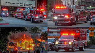 LAFD Task Force 3, Task Force & Rescue 20 Responding/Arriving.