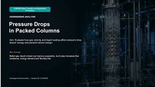 Engineering Analysis of Pressure Drops in Packed Columns | Kirubagara Karnamoorthy