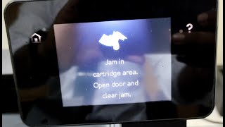 jam in cartridge area open door and clear jam | how to fix jam in cartridge area | hp printer jam