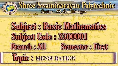 MENSURATION GTU PAPER MCQ SOLUTION