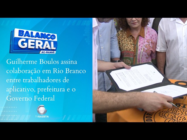 Guilherme Boulos assina colaboração em Rio Branco entre motoristas de aplicativo e o Governo Federal