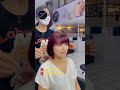 🍷ဝိုင်ရောင်လေးနဲ့ တောက်ပနေတဲ့ အချောလေး#haircolor #haircut #channel