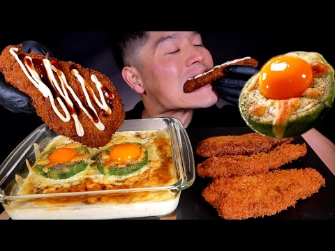 MUKBANG 먹방｜TONKATSU & Avocado Gratin🥑｜ ASMR