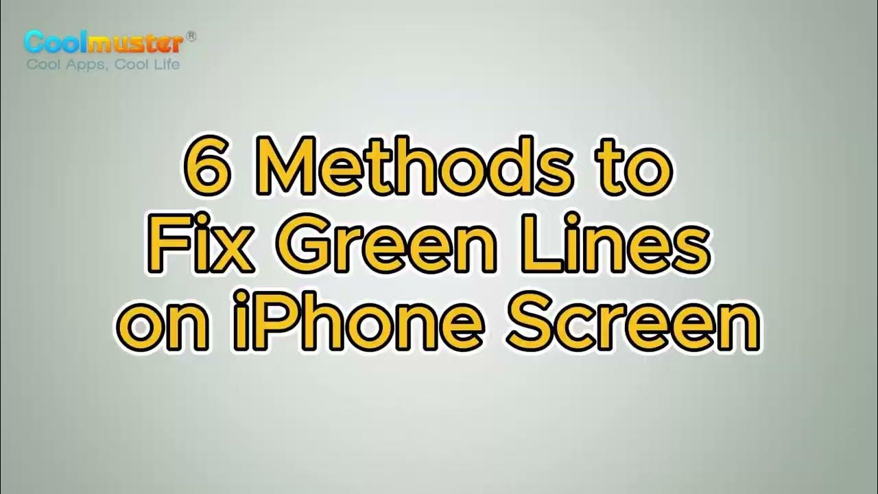 How to Fix Green Lines on iPhone Screen [Useful Tricks] YouTube