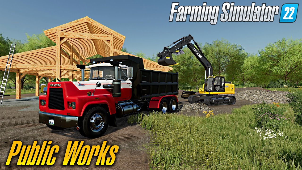 Fs22 New Public Works Mods 🚧 Elk Mountain Wyoming Map 🚧 Farming