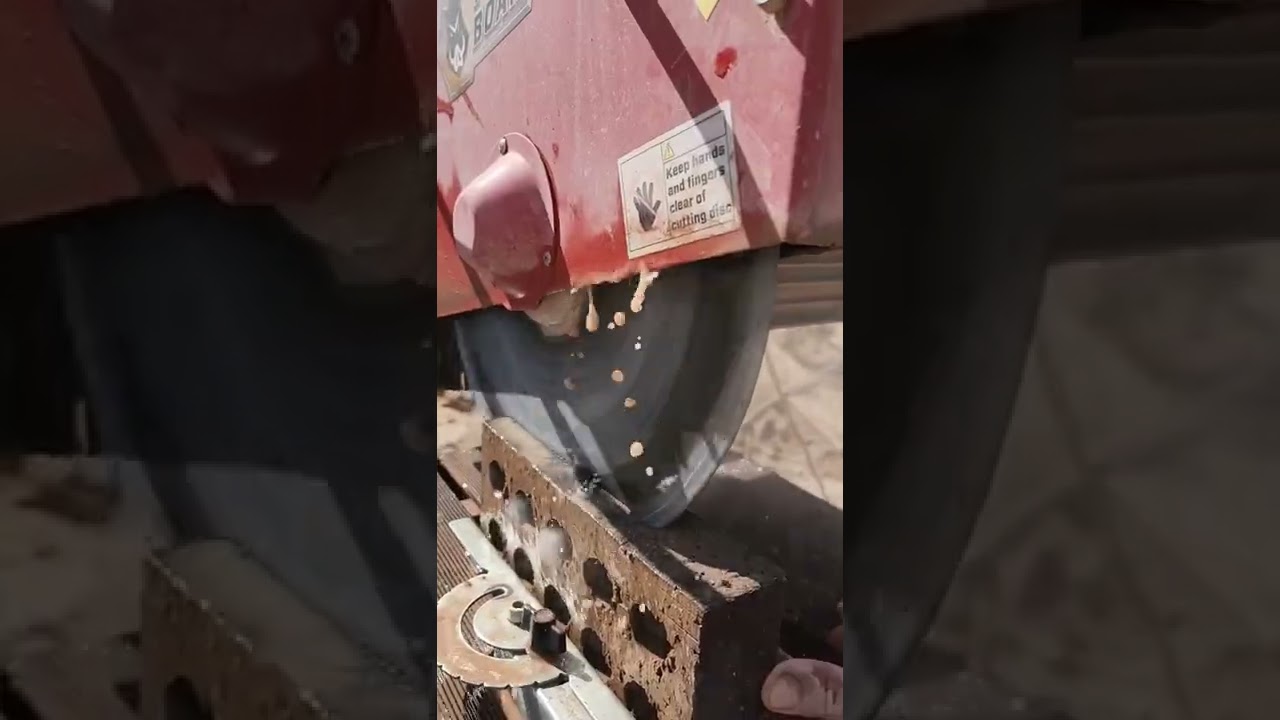 Satisfying brick cutting on a sunny day ☀️ 