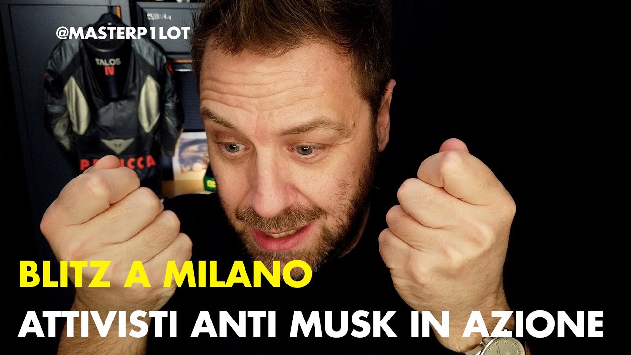 Il blitz anti Elon MUSK in concessionaria Tesla a Milano ⚠️