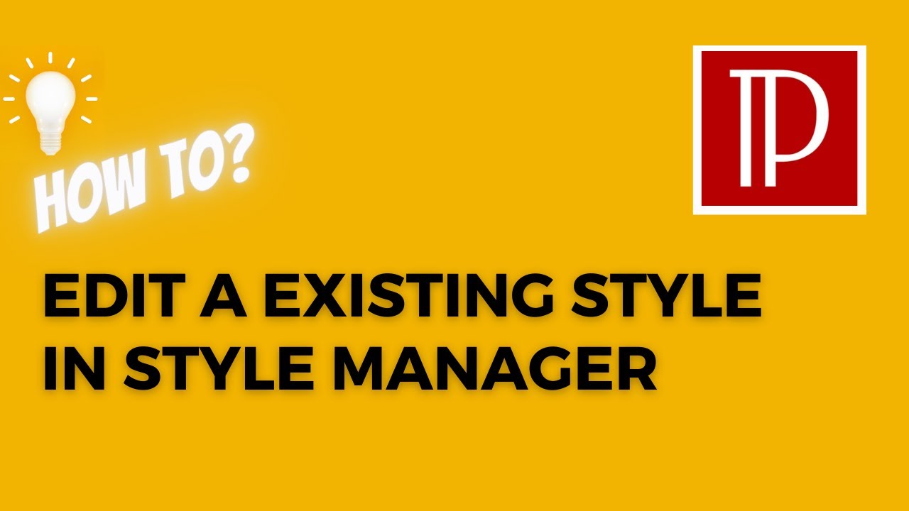 How-to edit a existing style in Style manager in Docsie - YouTube
