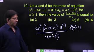 Let α and β be the roots of the equation x^2-6x-2=0. If a_n=α^n-β^n, for n≥1, then the value