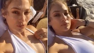 Lopez, 50, Shows Off Her Chest In A Skimpy Bikini Top As She Enjoys Miami Beach Perfect Day