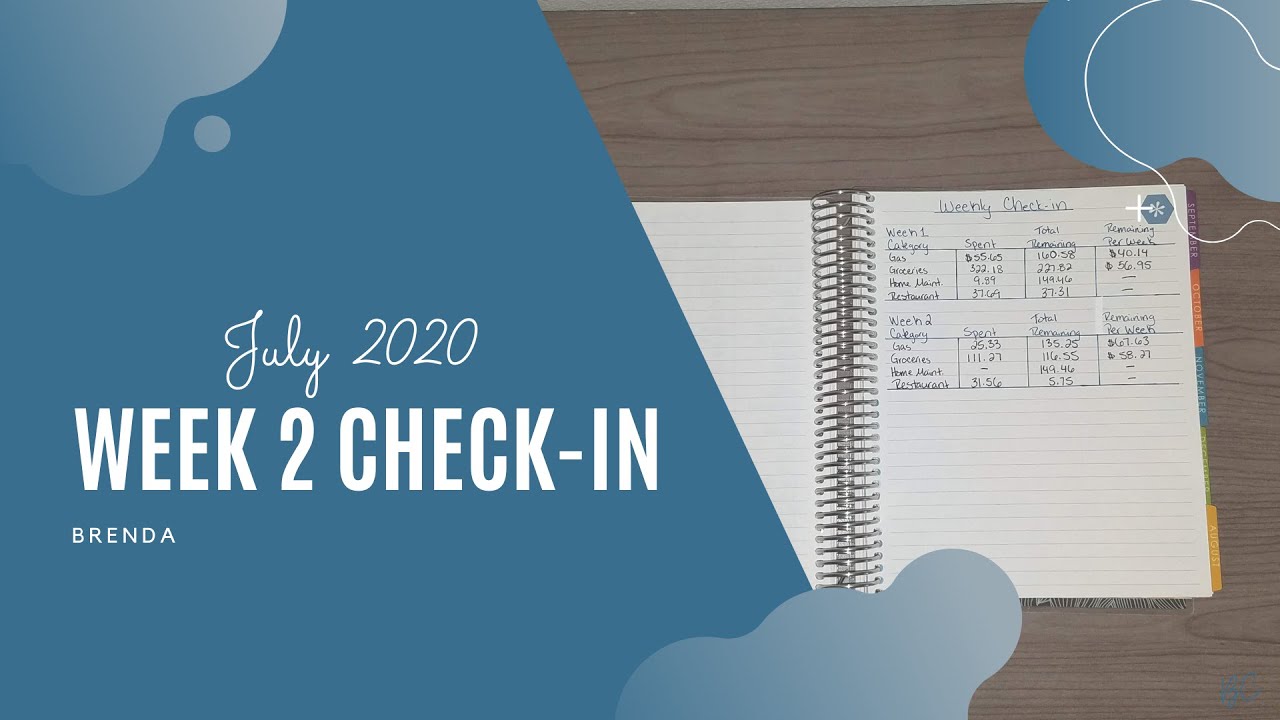 Week 2 Check-in | Budget with me | JULY 2020 - YouTube
