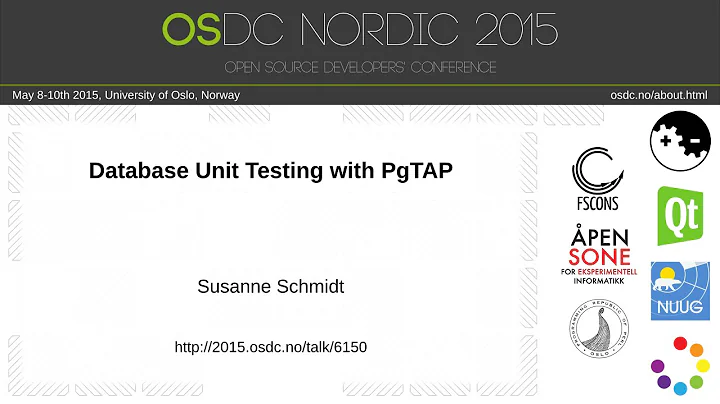 Susanne Schmidt - Database Unit Testing with PgTAP