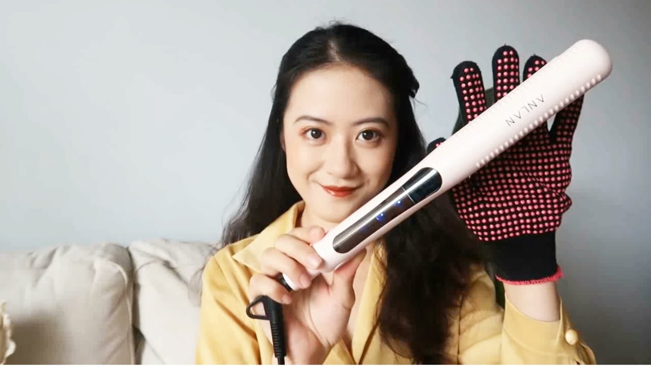 ANLAN 両用ヘアアイロン ストレート カール ヘアアイロン 遠赤外線