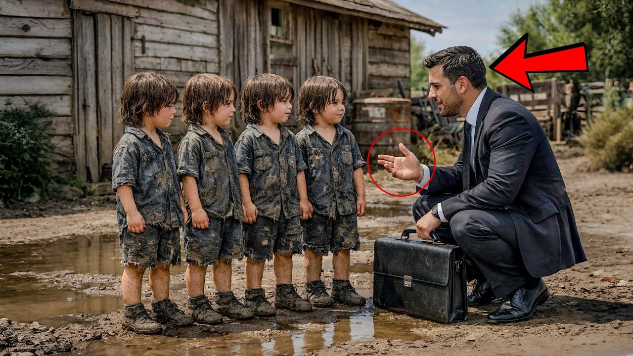 MILIONÁRIO QUE NÃO PODIA TER FILHOS ENCONTRA QUADRIGÊMEOS ABANDONADOS NO INTERIOR… E SUA VIDA MUDA