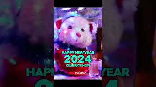 Happy New Year - Happy 2024 - Funzoa Mimi Teddy New Year Wish - Bojo Teddy - Funny New Year Wish