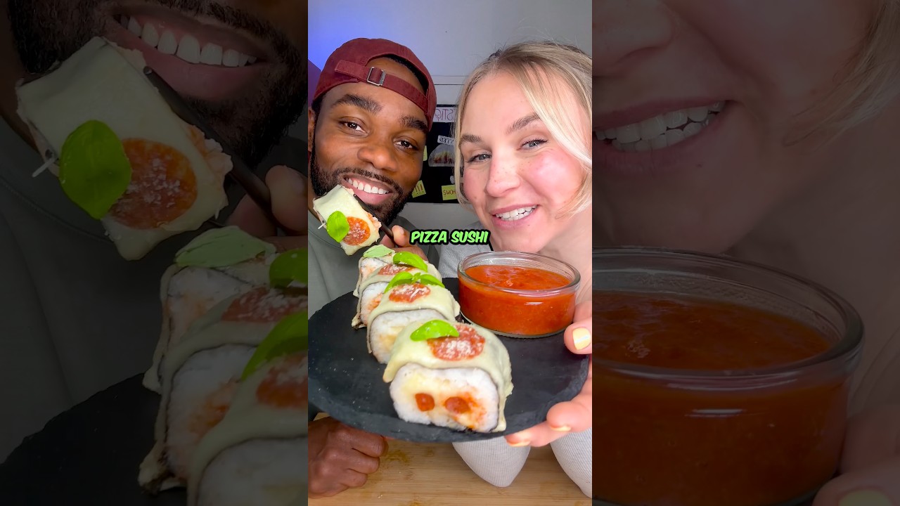 We Turned PIZZA into SUSHI! 🍕🍣😋 #foodhack #fusion