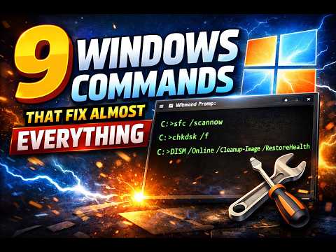 9 Windows Commands that fix almost everything
