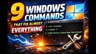 9 Windows Commands that fix almost everything