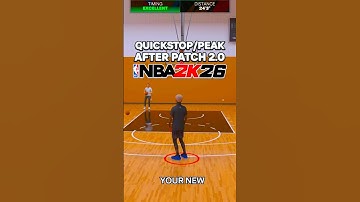 Quickstop/Peak Tutorial AFTER Patch 2.0 NBA 2K26‼️