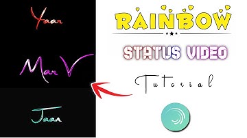 How to Make Rainbow Text lyrics Status video | status video kaise banaye | technicalmahatma