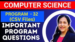 Python Program to Delete from a CSV File |Most Important Python Programs | Computer Science XII CBSE