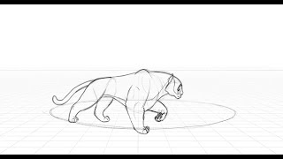 2D Animation Exercise - Tiger Walk in a Circle