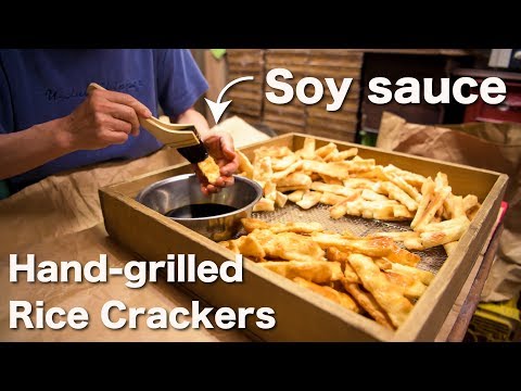 【hand‐grilled-rice-crackers】japanese-traditional-food.-how-to-make-“senbei”