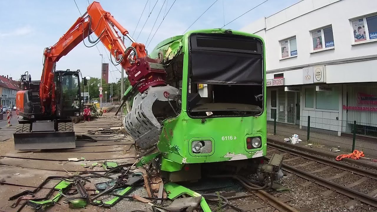 [ÜSTRA] TW 6000Verschrottung Wallensteinstraße