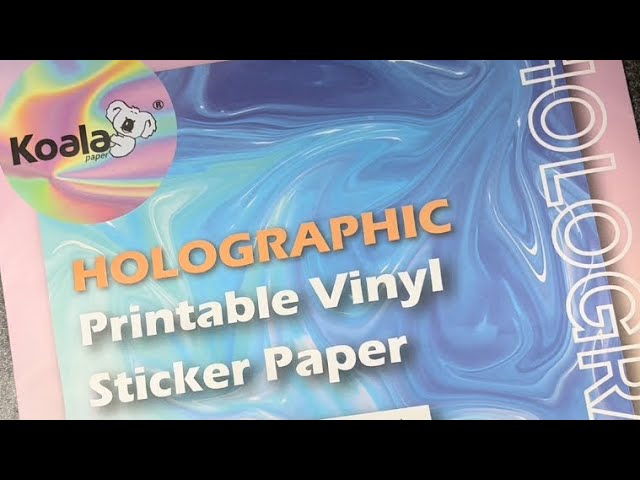 Koala Holographic Sticker Paper Clear RAINBOW Holographic Overlay Vinyl  Sticker Paper, Transparent Self-Adhesive Laminting Sheets A4