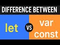 let vs var vs const in JavaScript 🔥 | What's the Difference? | JavaScript Tutorial for Beginners