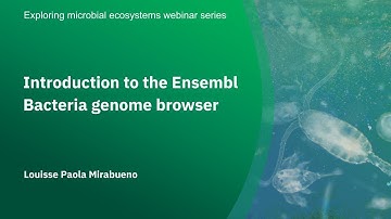 Introduction to the Ensembl Bacteria genome browser