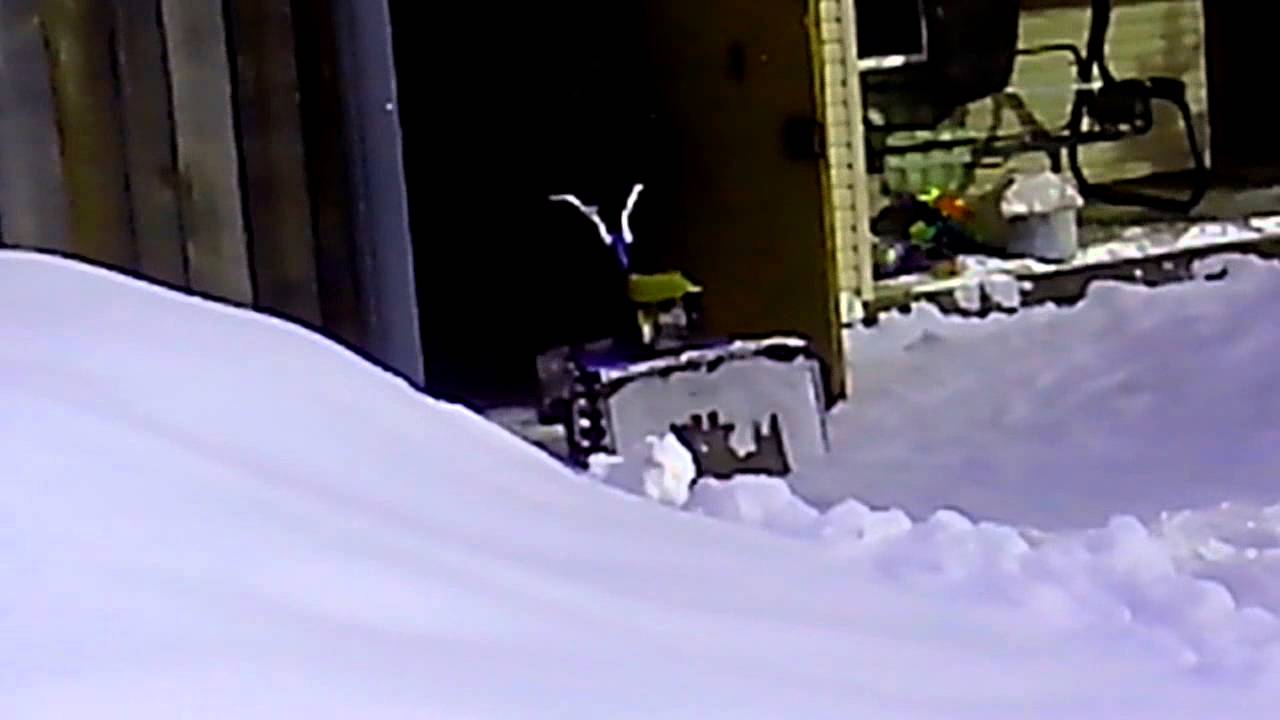 Очистка снега мотоблоком.3gp - YouTube