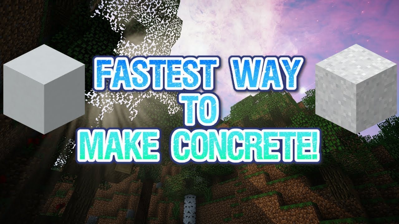 How To Make Concrete Minecraft Java : how to make concrete in minecraft